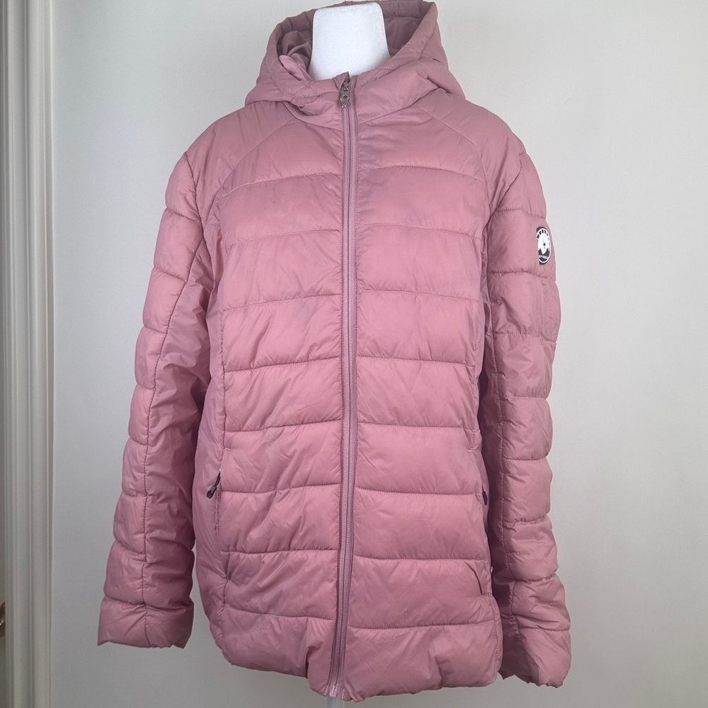 Spyder Puffer Coat Insulated Short Jacket with Hood Pink Size XL Winter Ski